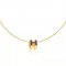 Hermes Cage d'H Necklace Purple in Lacquer Yellow Gold